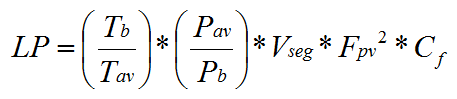 Natural Gas Volume formula